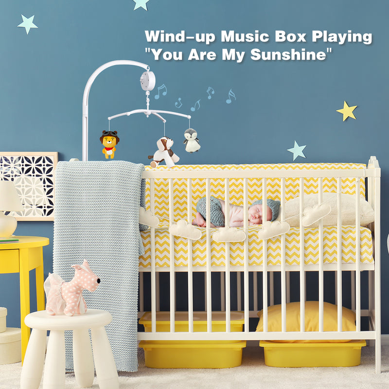 34 inch Long Extended Baby Crib Mobile Music Box