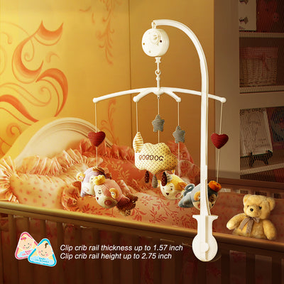 34 inch Long Extended Baby Crib Mobile Music Box