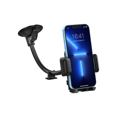 Car Phone Holder Mount, Long Gooseneck Windshield Phone Holder with Anti-Shake Stabilizer