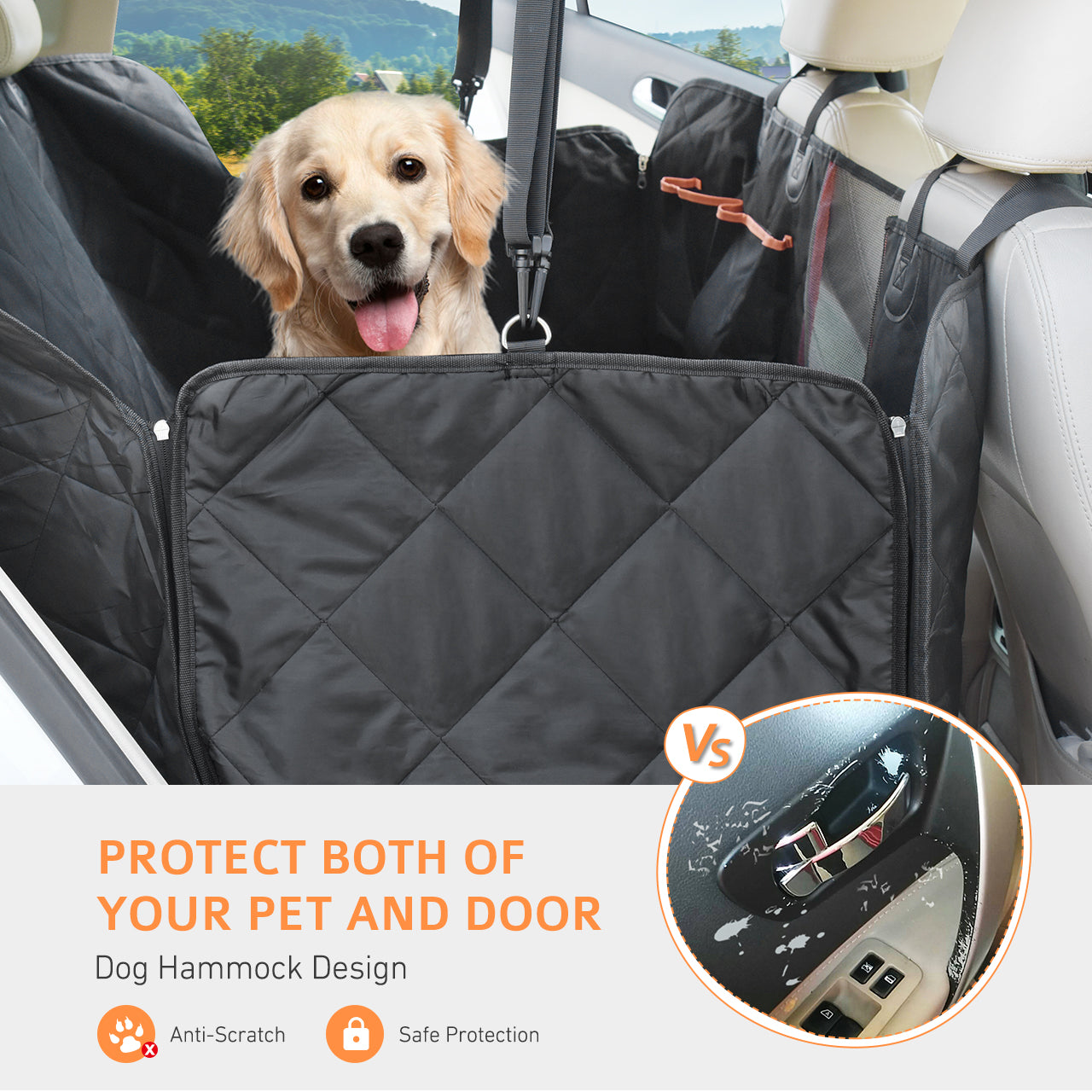 047DB Dog Car Seat Cover MPOW