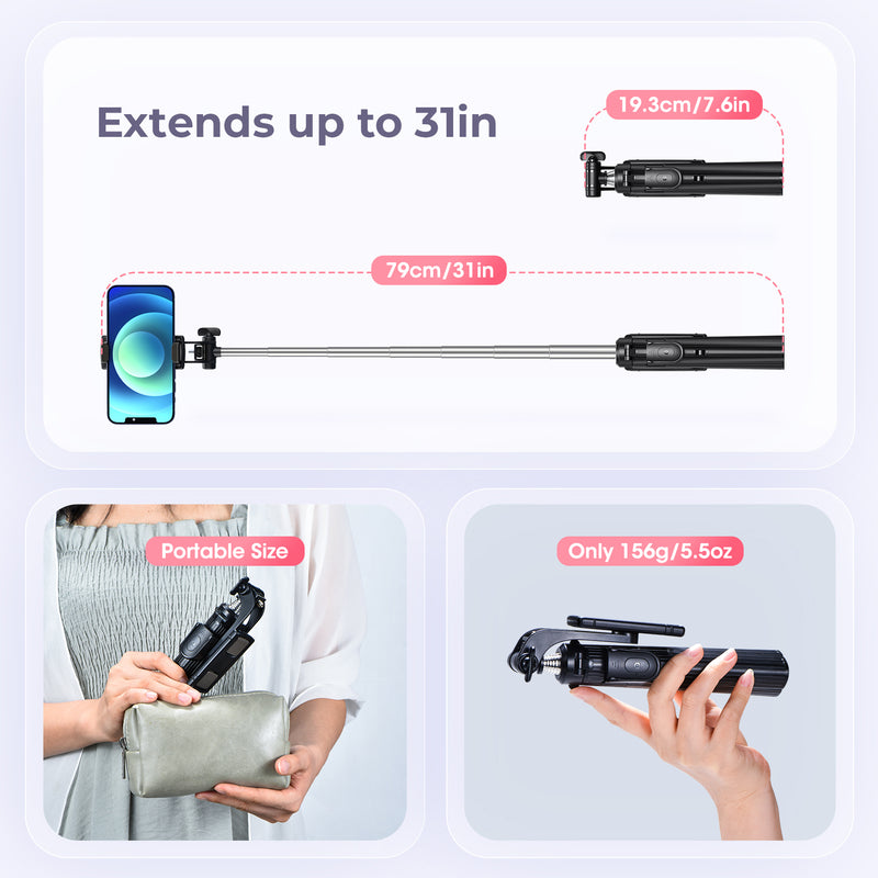 Mpow Phone Tripod Selfie Stick Tripod with Wireless 231AB