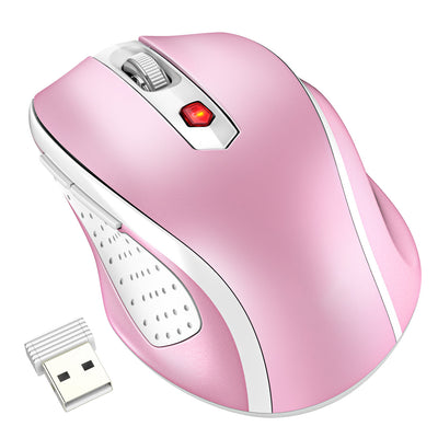 2.4G Wireless Portable Mobile Mouse Optical Mice -Pink