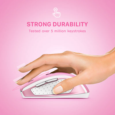 2.4G Wireless Portable Mobile Mouse Optical Mice -Pink