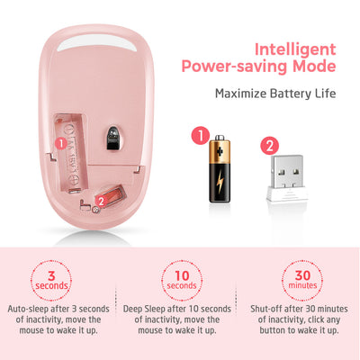 071 2.4G Slim Wireless Mouse Pink