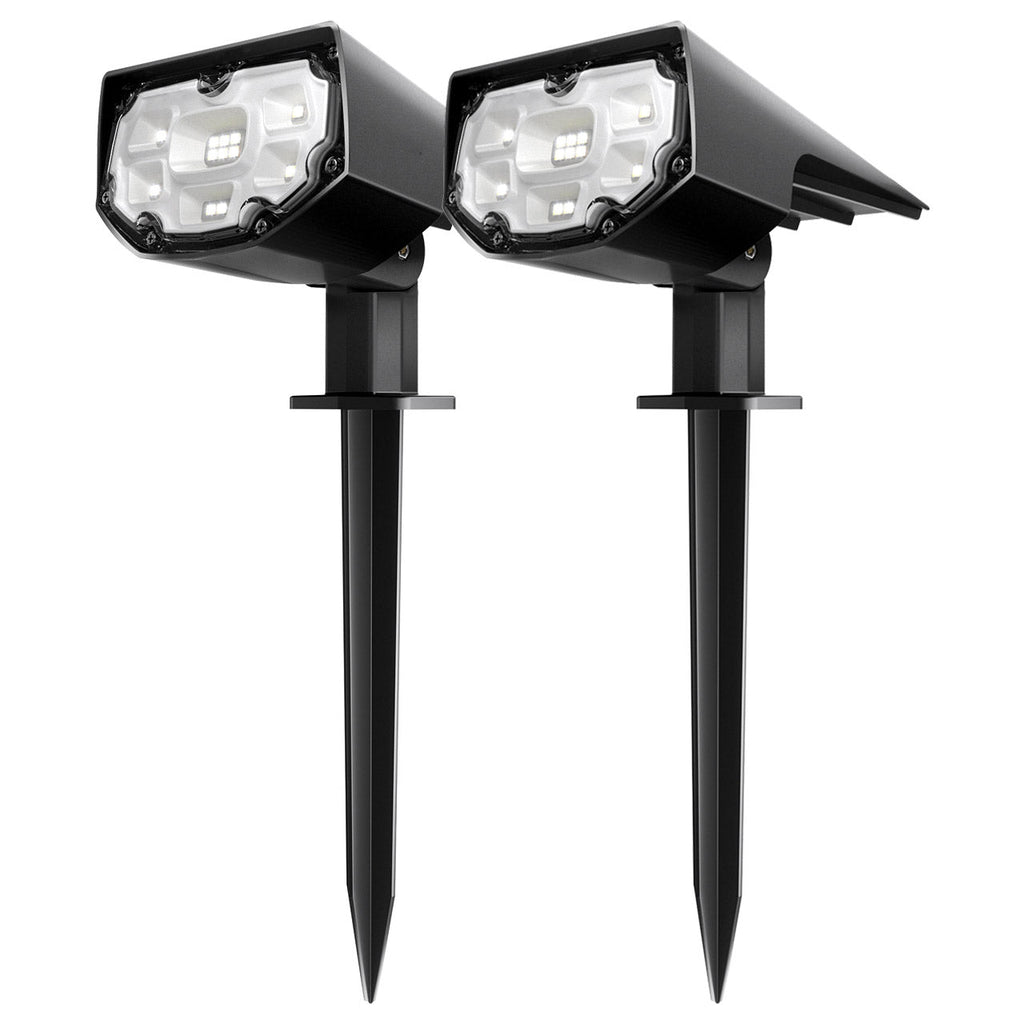 CD190 Solar Spot Lights Outdoor 2 Pack, Cold White