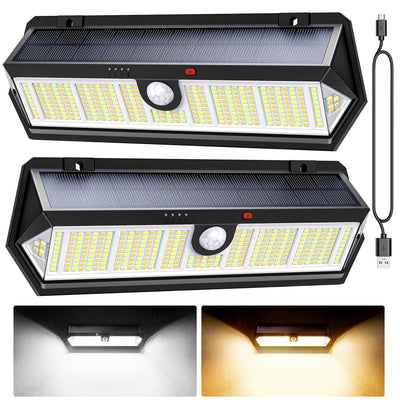 CD296 315 LED Solar Motion Sensor Lights (2 Pack)