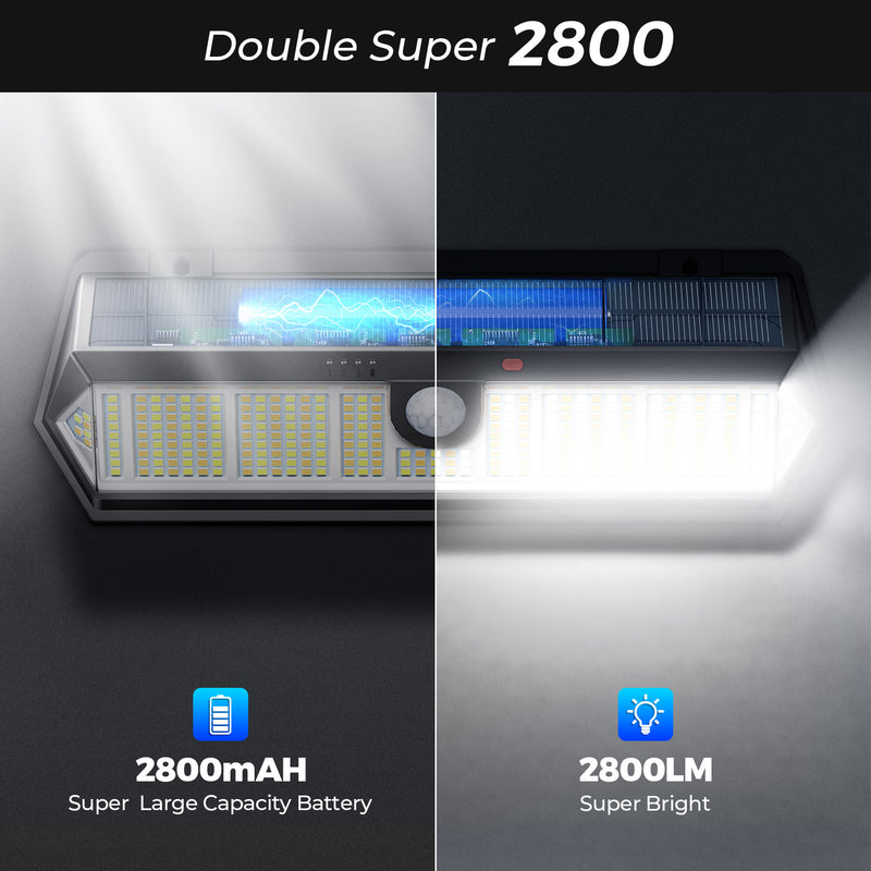 CD296 315 LED Solar Motion Sensor Lights (2 Pack)