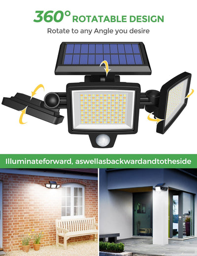 CD305 304 LED Solar Lights Outdoor 2 Pack