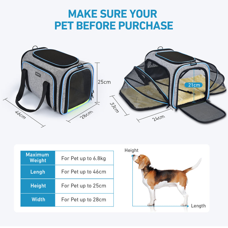 Dropship Pet Carrier Airline Approved Pet Carrier Puppy Dog