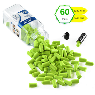 MPOW HP055A Foam Earplugs 60 Pairs with Aluminum Carry Case