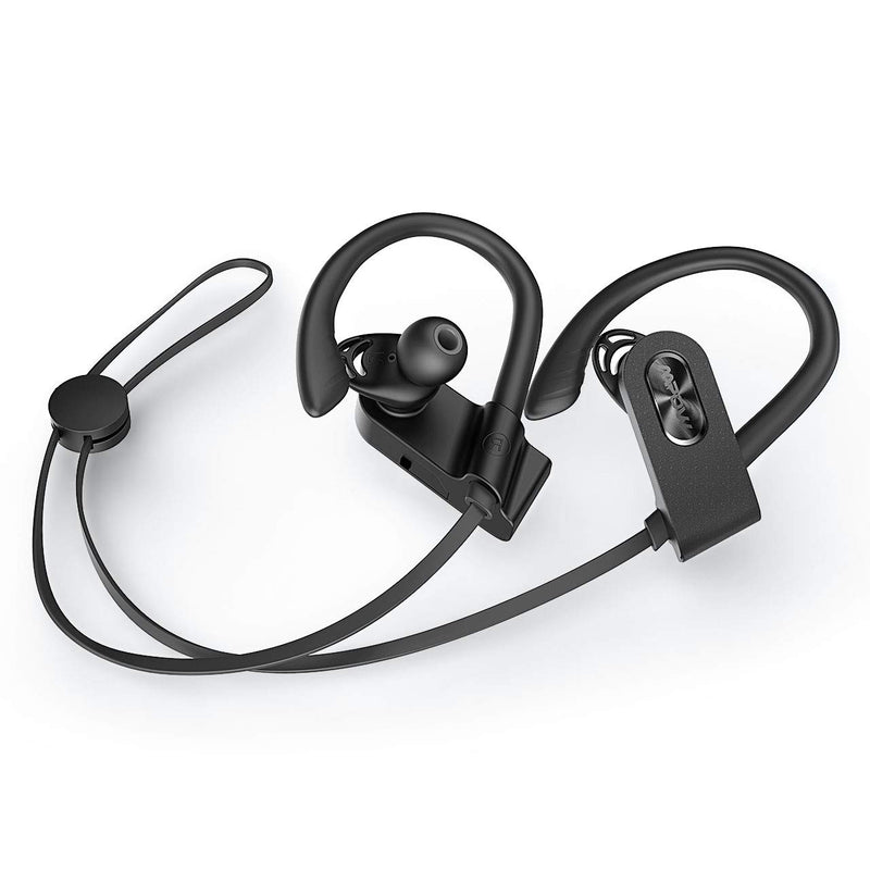 Mpow Flame2 Bluetooth Kopfhörer 13-Stunden Spielzeit, Bluetooth 5.0 Wireless Ohrhörer, IPX7 wasserdichte Wireless Sport Kopfhörer w/CVC 6.0 Noise Cancelling Mic, Ergonomische Ohrhaken für Lauftraining