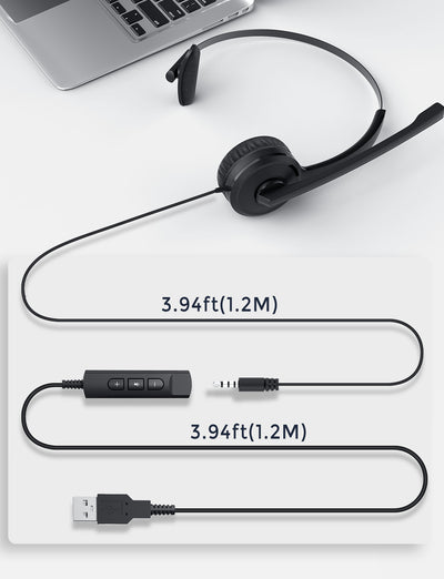 Mpow Single-Sided USB Headset with Microphone