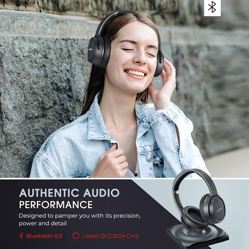 Mpow H19 IPO Wireless Headset - Bluetooth 5.0 Over-Ear Headphones With Active Noise Cancelling