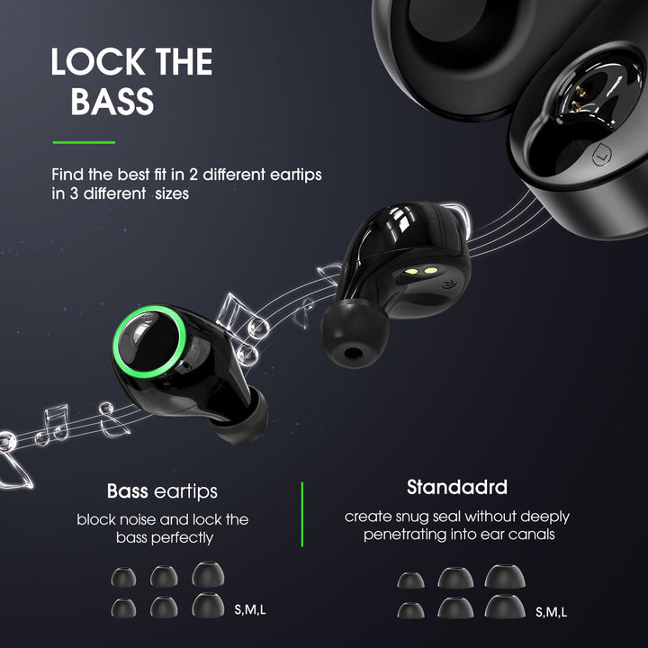 MPOW T6 True Wireless Earbuds with 40 Hours of Playback Touch Control