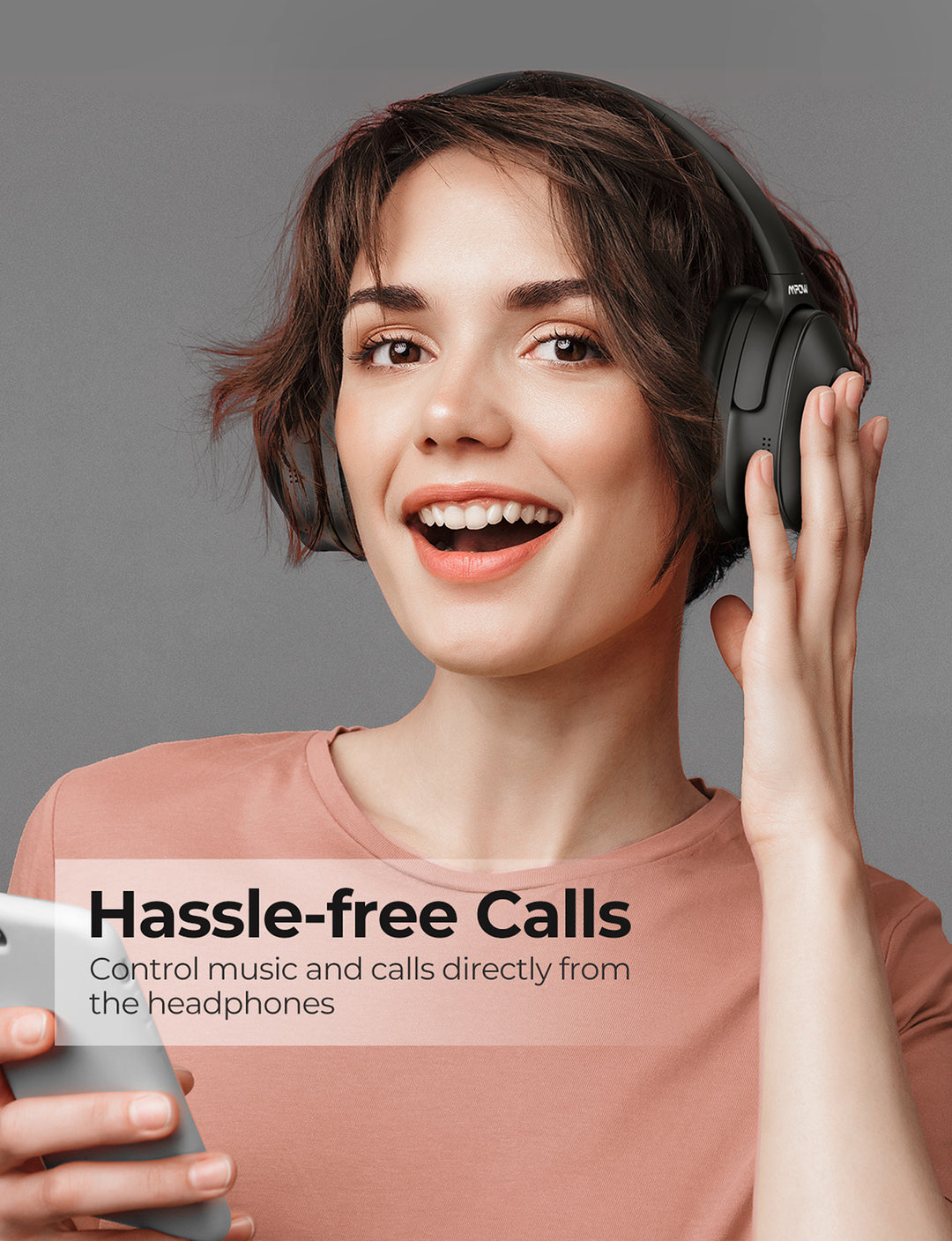 Mpow h12 hybrid active noise cancelling headphones top
