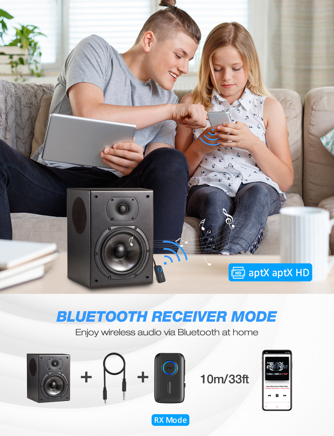 Mpow Bluetooth 5.0 Transmitter Receiver MPOW