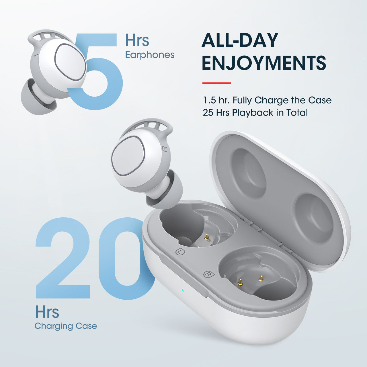 Official Store MPOW M30 Colorbuds White