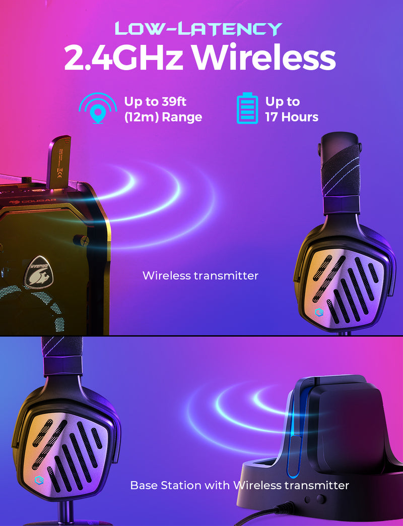 Mpow BH455 T1 2.4GHz Wireless Gaming Headset