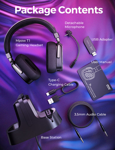 Mpow BH455 T1 2.4GHz Wireless Gaming Headset