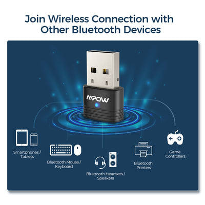 Mpow BH456A Bluetooth 5.0 USB Adapter for PC