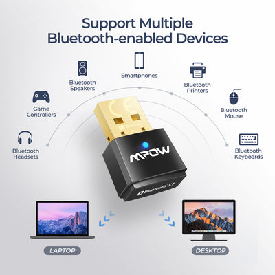 Mpow BH519A Bluetooth 5.1 USB Adapter for PC