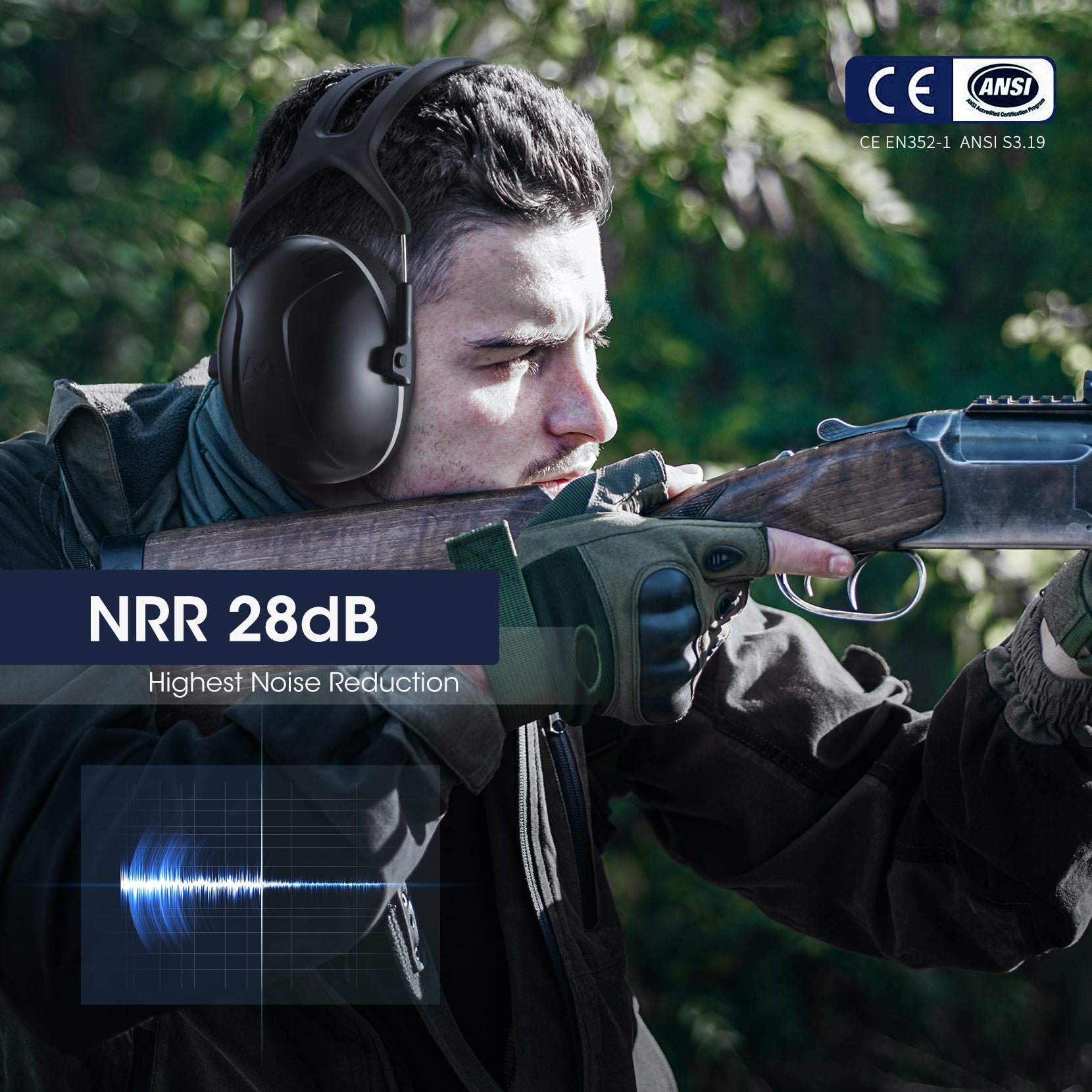 Mpow hp102a bluetooth noise on sale reduction safety ear muffs