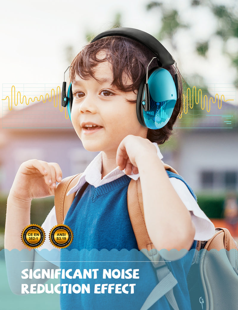 MPOW HM068A Protection des oreilles pour enfants, NRR 25dB Noise Reduction Ear Muffs
