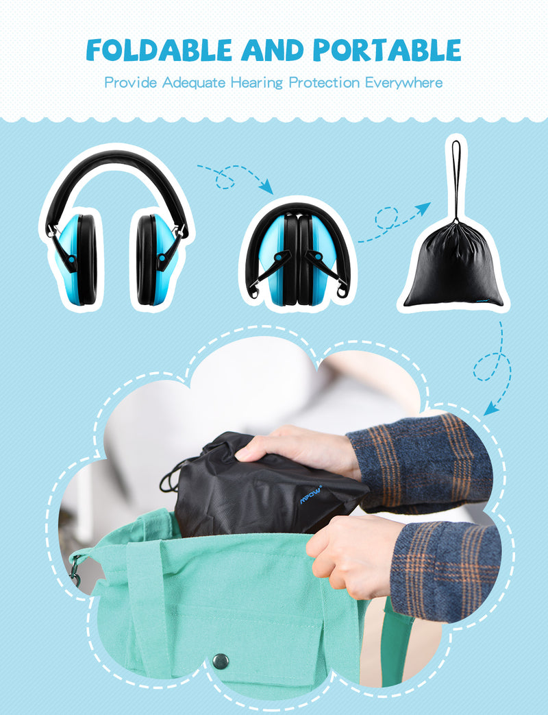 MPOW HM068A Gehörschutz für Kinder, NRR 25dB Noise Reduction Ear Muffs