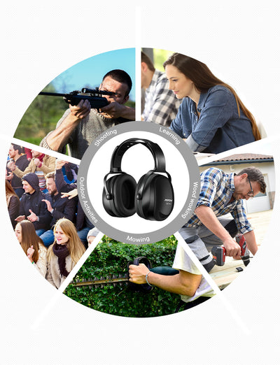 Manchons d'oreille de sécurité de réduction de bruit de MPOW HP044B, SNR 36dB/NRR 29 décibels