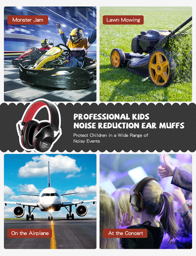 MPOW HP068A Kids Ear Defenders with Carrying Bag, SNR 29dB
