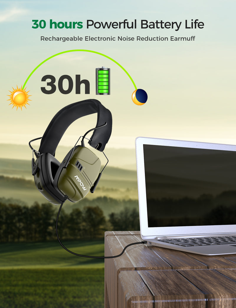 MPOW HP094A Protección electrónica del oído de tiro con batería recargable