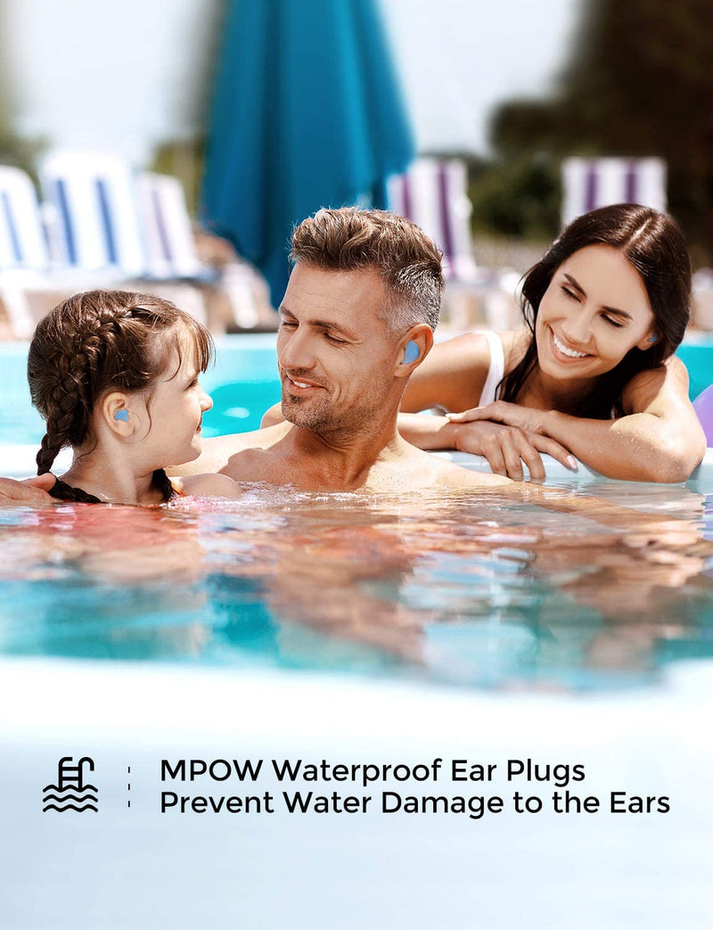 MPOW HP138A Ear Plugs 6 Pairs, Super Soft Silicone Ear Plugs, 28dB SNR