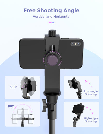 MPOW 62" Selfie Stick Tripod, Bluetooth Remote ,Lightweight, 360° Rotation 194AB