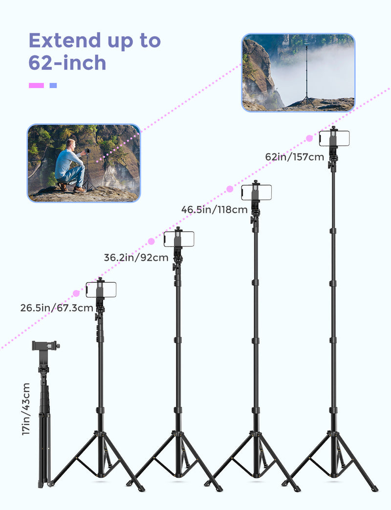 MPOW 62" Selfie Stick Tripod 194AB