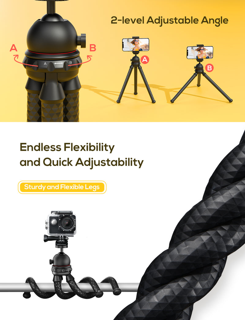 Mpow PA203A Flexible Phone Tripod with Bluetooth 5.0 Remote Shutter