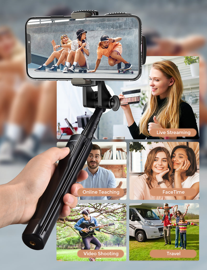 MPOW PA218A Selfie Stick Tripod with Dual Phone Holders