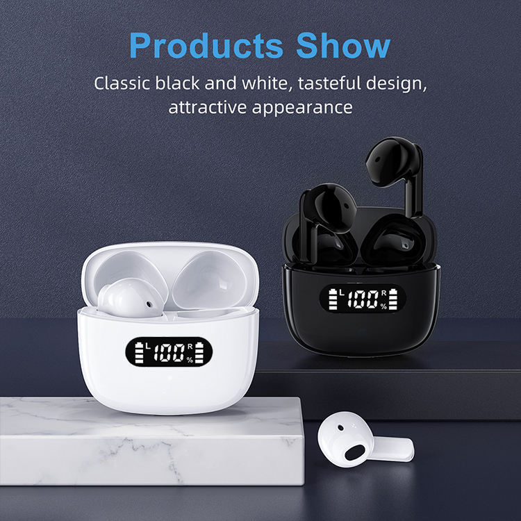 Wireless Earbuds Bluetooth 5.2 Light-Weight HiFi Stereo Headphones