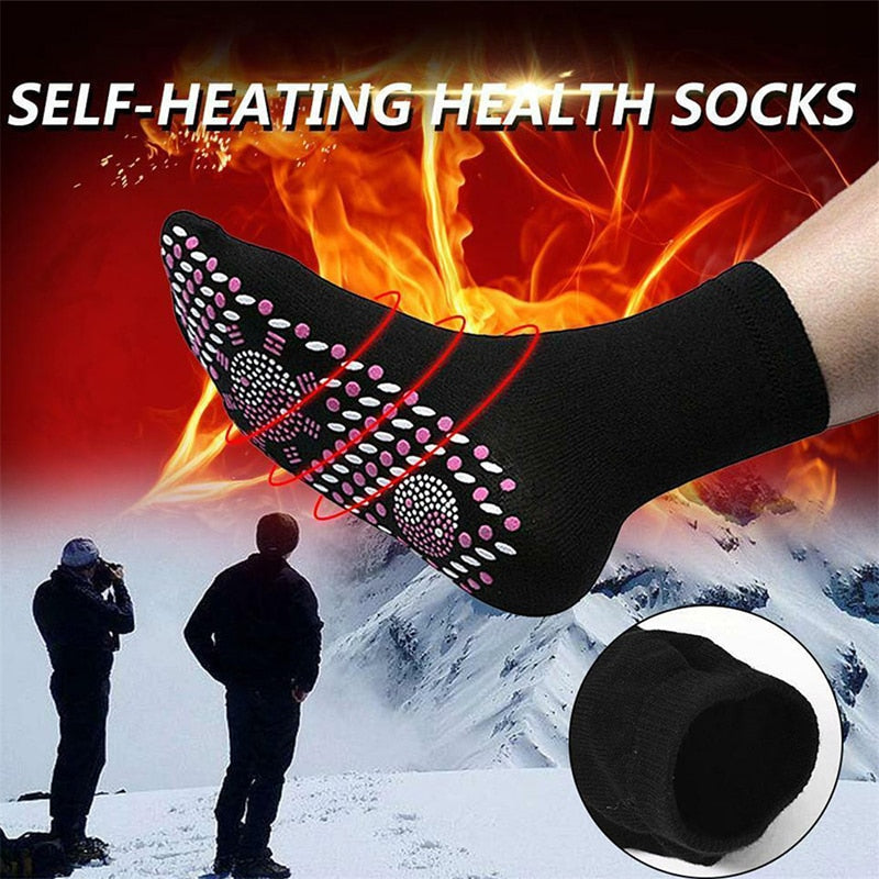 Winter Self-heating Health Care Socks Women Ski Sports Self Heated Massage Man Short Sock Magnetic Therapy Comfortable Warm Sox