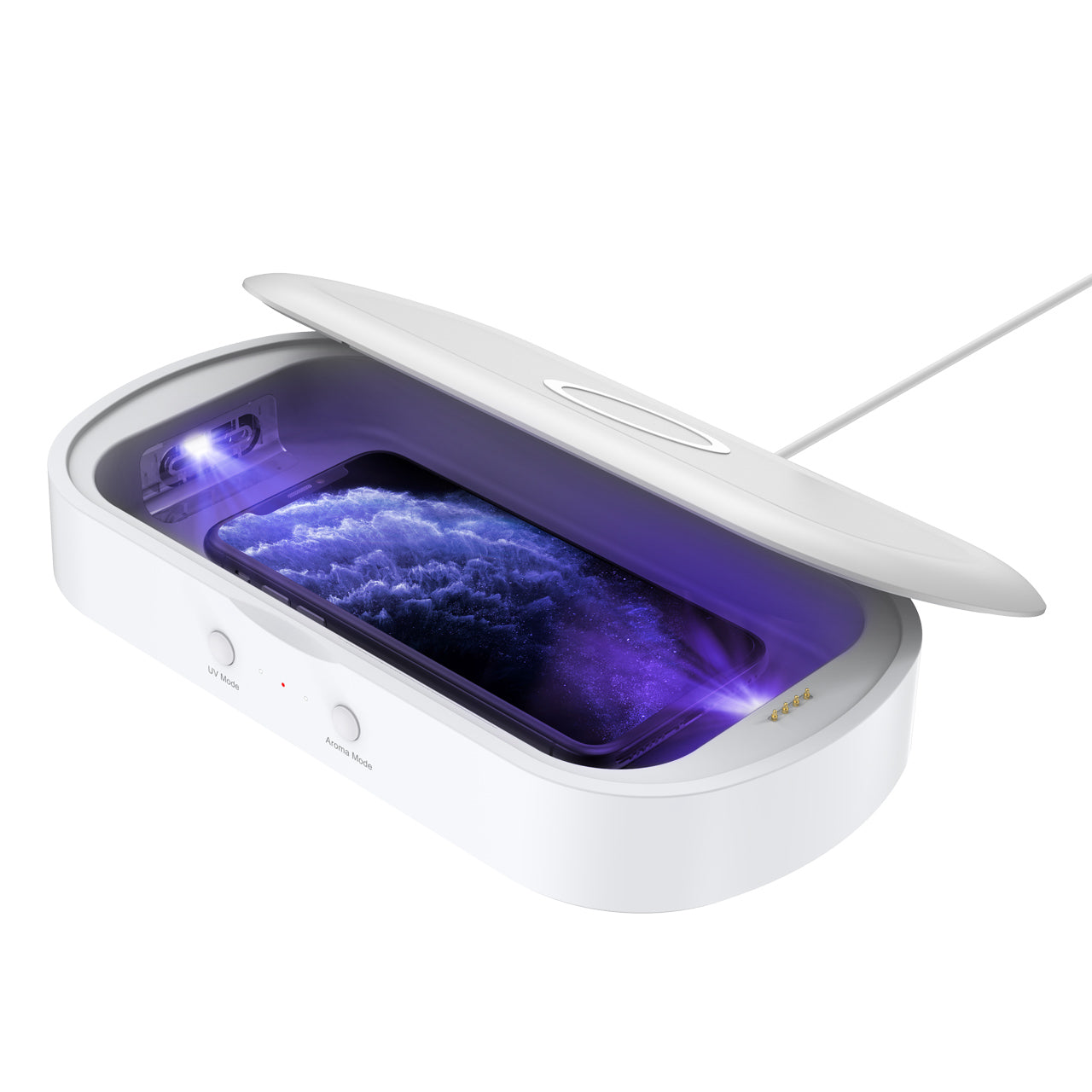 UV Light Sanitizer with Wireless Charger, Portable Phone Cleaner with ...