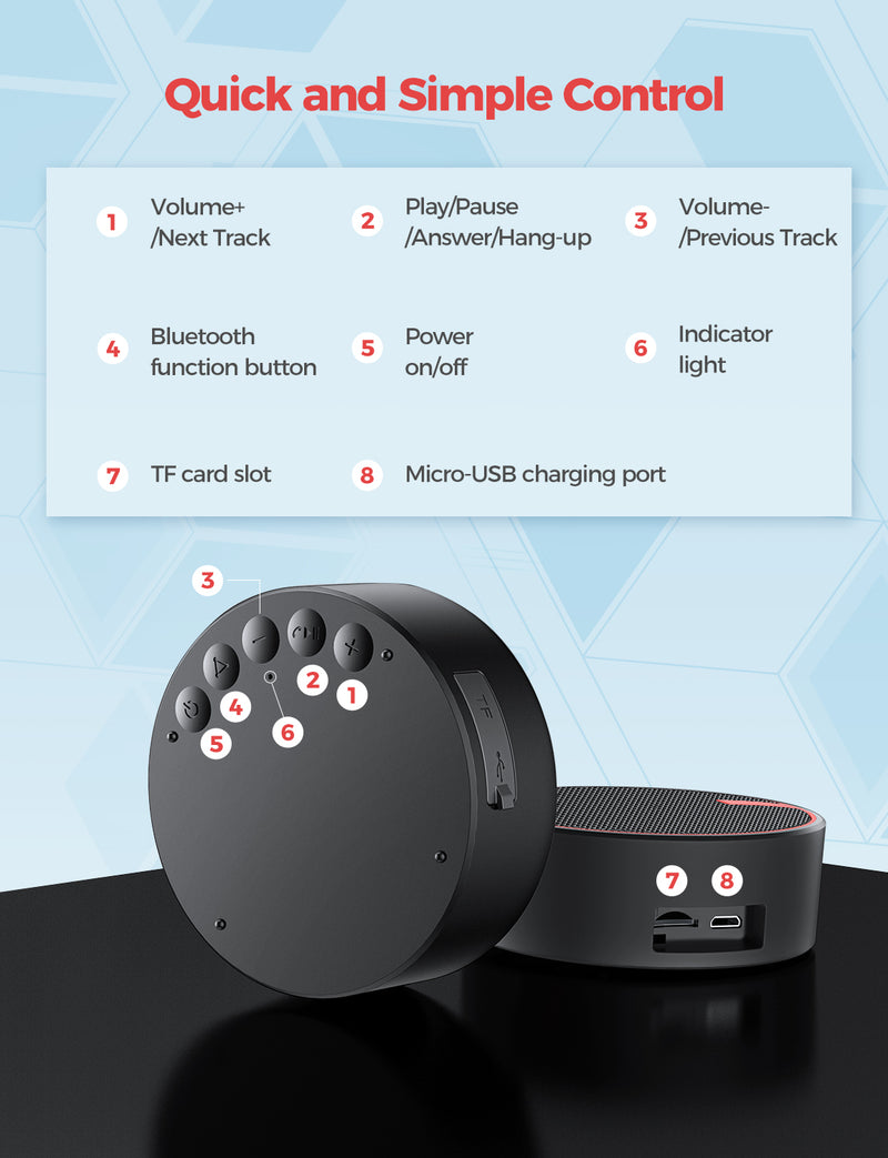 Orateur de douche de Bluetooth de MPOW Soundhot Q2