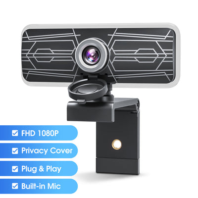 PC317 1080P Webcam with Dual Microphones & Privacy Cover