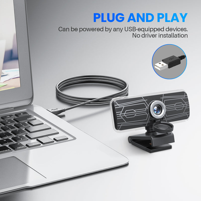 PC317 1080P Webcam with Dual Microphones & Privacy Cover