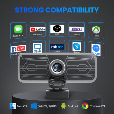 PC317 1080P Webcam with Dual Microphones & Privacy Cover