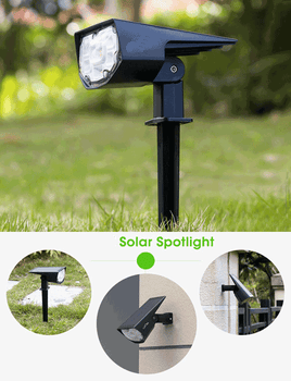 CD191 Solar Spot Lights Outdoor 4 Pack, Cold White